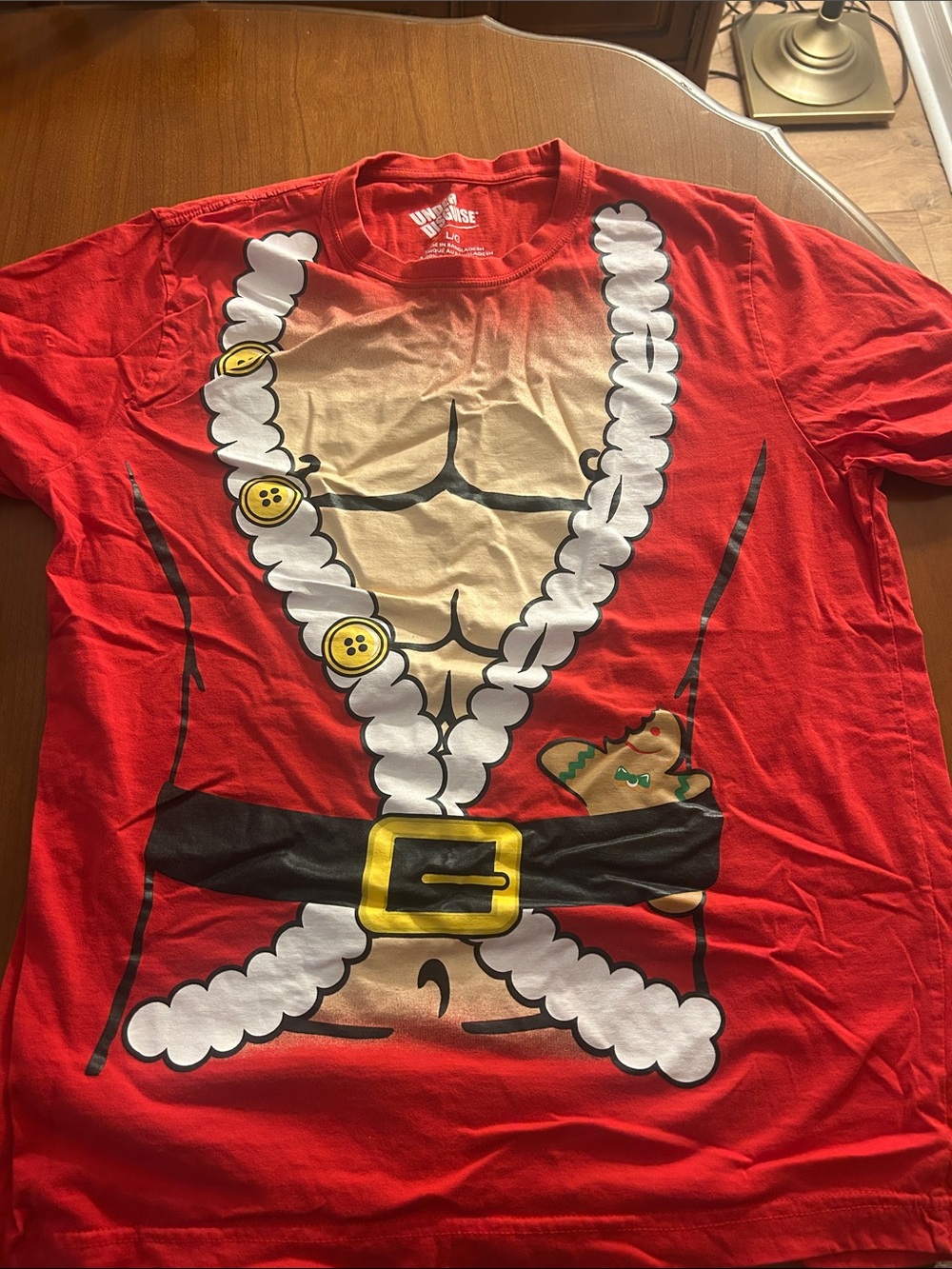 Disguise Red Santa Muscle Chest Graphic Tee